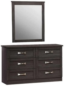 Τουαλέτα Με Καθρέπτη HM10171.01 120x40cm+72x90cm Zebrano Dark Brown
