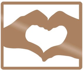 Διακοσμητικό Τοίχου Love 891TNL1491 50x44cm Copper Wallity Μέταλλο
