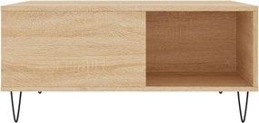 vidaXL Τραπεζάκι Σαλονιού Sonoma Δρυς 80x80x36,5 εκ. Επεξεργασμ. Ξύλο