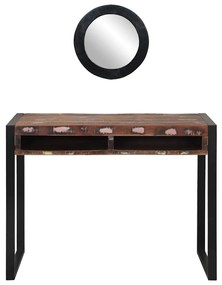 vidaXL Γραφείο Πολύχρωμο 100 x 50 x 75 cm Μασίφ ανακυκλωμένο ξύλο
