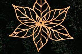 Σετ των 2 Intra απο ξύλο plywood 3mm-4mm πάχος – Λουλούδι Poinsettia Cut Laser Δίασταση  20x20 cm INTRAFABR-111693114