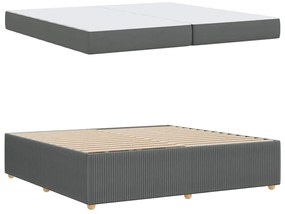 vidaXL Σκελετός Κρεβατιού Άλλο Σκούρο γκρι 200 x 200 cm ύφασμα