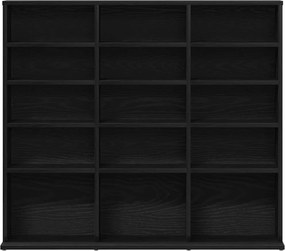 vidaXL Ντουλάπι για CD Μαύρο Δρυς 100x23x89,5 εκ. από Τεχνητό Ξύλο