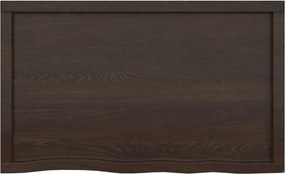 vidaXL Πάγκος Μπάνιου Σκούρο Καφέ 100x60x(2-4) εκ. Επεξεργ. Μασίφ Ξύλο