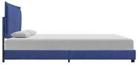 vidaXL Σκελετός Κρεβατιού Χωρίς Στρώμα Μπλε 150x200 εκ. Υφασμάτινο