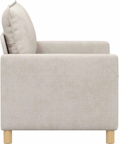 vidaXL Καναπές Κρεμ 126 x 81 x 87,5 εκ Πολυεστέρας