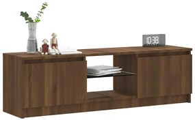 vidaXL Έπιπλο Τηλεόρασης με LED Καφέ Δρυς 120x30x36 εκ.