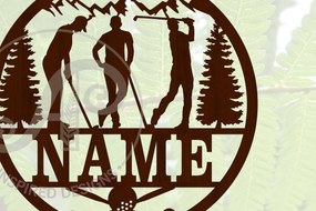 Intra απο ξύλο plywood Χρώμα wenge 3mm-4mm πάχος - Παίκτης γκολφ Άνδρας Σήμα ονόματος Cut File Δίασταση 30x20 cm INTRAFABR-122342848