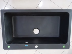 Blanco Naya XL 9 Black SILGRANIT™ PuraDur™ Γρανιτένιος Νεροχύτης Ένθετος με 1 Γούρνα 86x51cm 525947