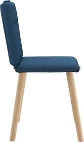 vidaXL Καρέκλες Τραπεζαρίας 4 τεμ. Μπλε Υφασμάτινες