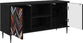 vidaXL Ντουλάπι TV OMMEN 102 x 33 x 51 εκ Μαύρη Δρυς