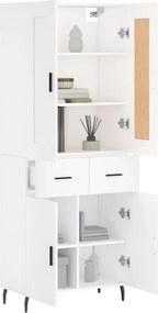 vidaXL Ντουλάπι Λευκό 69,5x34x180 εκ. από Επεξεργασμένο Ξύλο