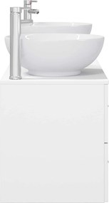 vidaXL Σετ Επίπλων Μπάνιου 3 τμχ. Λευκό 49,5 x 44,5 x 65 εκ