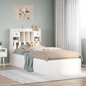 vidaXL Σκελετός Κρεβ. Χωρίς Στρώμα Λευκό 90x190 εκ Μασίφ Πεύκο