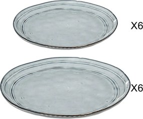 ΠΙΆΤΑ - ΣΕΤ ΔΕΊΠΝΟΥ/ΚΑΦΈ SET 12PCS FLOWER BLUE 202173B