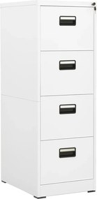 vidaXL Αρχειοθήκη Λευκή 46 x 62 x 133 εκ. από Ατσάλι
