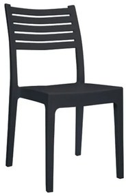 Ε345,2 OLIMPIA Καρέκλα Τραπεζαρίας Κήπου Στοιβαζόμενη, PP - UV Protection, Απόχρωση Ανθρακί  46x52x86cm Καρέκλα Στοιβαζόμενη,  PP - PC - ABS, , 1 Τεμάχιο