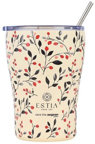 Ποτήρι - Θερμός Με Καλαμάκι Bloom Beige Save The Aegean 01-31701 350ml Beige-Multi Estia
