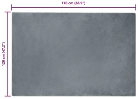 vidaXL Χαλιά Ψεύτικου Κουνελιού Olite Ανθρακί 120 x 170 cm Πολυεστέρας