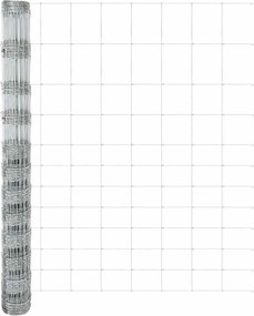 vidaXL Περίφραξη αγρού Ασημί 50 x 1,4 μ Γαλβανισμένος χάλυβας