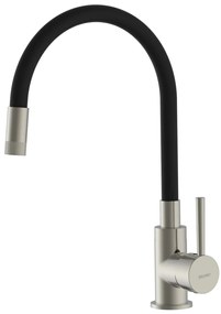 BRUNO μπαταρία πάγκου κουζίνας BRN-0263, αναμεικτική, μαύρη/ασημί