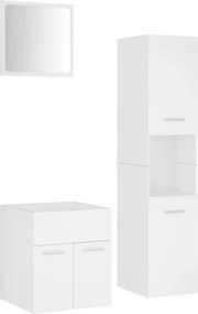 vidaXL Σετ Επίπλων Μπάνιου Λευκό από Μοριοσανίδα