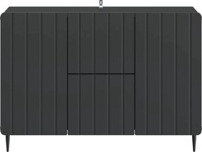 vidaXL Πλαϊνό γραφείο Μαύρο 89 x 34,5 x 62 εκ. Επεξεργασμένο Ξύλο