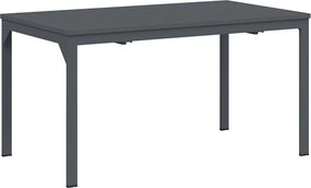 vidaXL Σέτ φαγητού για κήπο 7 pcs Ανθρακί συνθετικό ρατάν
