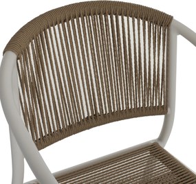 ΠΟΛΥΘΡΟΝΑ ΑΛΟΥΜΙΝΙΟΥ ΛΕΥΚΟ ΜΕ PE RATTAN WICKER HM5856.01 57x63x80Yεκ.