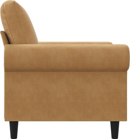 vidaXL Πολυθρόνα Καφέ 60 εκ. Βελούδινη