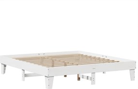 vidaXL Σκελετός Κρεβ. Χωρίς Στρώμα Λευκό 200x200 εκ Μασίφ Πεύκο