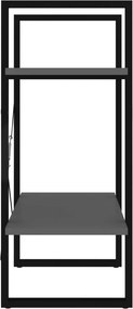vidaXL Βιβλιοθήκη με 2 Ράφια Γκρι 60 x 30 x 70 εκ. από Επεξ. Ξύλο