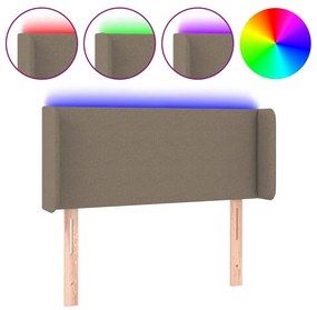 vidaXL Κεφαλάρι Κρεβατιού LED Taupe 103x16x78/88 εκ. Υφασμάτινο