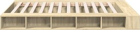 vidaXL Πλαίσιο Κρεβατιού Sonoma Δρυς 140x200 εκ. Επεξεργασμένο Ξύλο