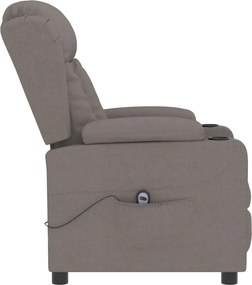 vidaXL Πολυθρόνα Ανακλινόμενη Ηλεκτρική Taupe Υφασμάτινη