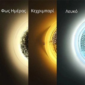 Stewehome Μοντέρνος Ορθογώνιος Καθρέπτης LED με Κομψό Σχεδιασμό 123x43 cm