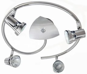 Σποτ Φωτιστικό Οροφής HP-716B-04A-871 Νίκελ Ματ 50W GU10 Sunlight-HP-716B-04A-871-Νίκελ Ματ HP-716B-04A-871