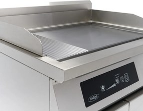Induction Griddle 700 - Smooth and Grooved - 10000W - Double - with Stand