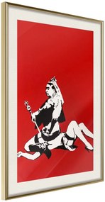 Αφίσα - Banksy: Queen Victoria - 40x60 - Χρυσό - Με πασπαρτού