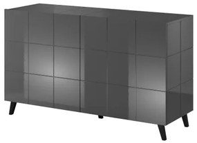 chest of drwewr KOM2D REJA graphite gloss/graphite gloss DIOMMI CAMA-REJA-KOM2D-GRA/GRA