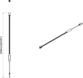 vidaXL Λωρίδα LED 2 pcs Μαύρο και Λευκό 1745 χιλιοστά