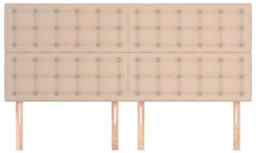 vidaXL Κεφαλάρια Κρεβατιού 4 τεμ. Καπουτσίνο 100x5x78/88εκ. Συνθ.Δέρμα