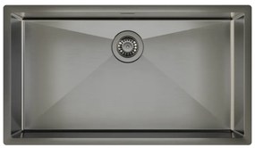 Helika Nova 100B Υποκαθήμενος Ανοξείδωτος Νεροχύτης 79x45mm PVD Graphite