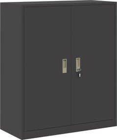 vidaXL Ντουλάπι αποθήκευσης Μαύρο 90 x 40 x 105 cm Ατσάλι