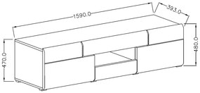 Έπιπλο τηλεόρασης Toldo-Leuko Fusiko