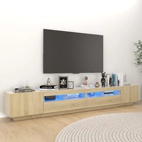 Έπιπλο Τηλεόρασης με LED Sonoma Δρυς 260 x 35 x 40 εκ. - Καφέ