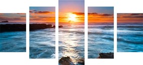 Εικόνα 5 τμημάτων ρομαντικό ηλιοβασίλεμα - 200x100