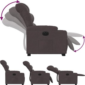 vidaXL Πολυθρόνα Ηλεκτρική Ανακλινόμενη Ανύψωση Σκ. Καφέ Υφασμάτινη