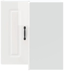 vidaXL Γωνιακό ντουλάπι τοίχου κουζίνας "Kalmar" High Gloss White