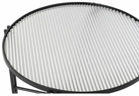 Τραπεζάκι Καφέ DKD Home Decor Μέταλλο Κρυστάλλινο 63 x 63 x 46 cm